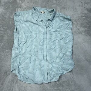 Jachs Girlfriend Women's XL Blouse Blue Rayon a2154